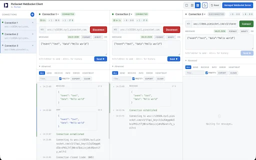 PieSocket: Teste WebSocket e SocketIO Online – Baixe Agora - Screenshot 2
