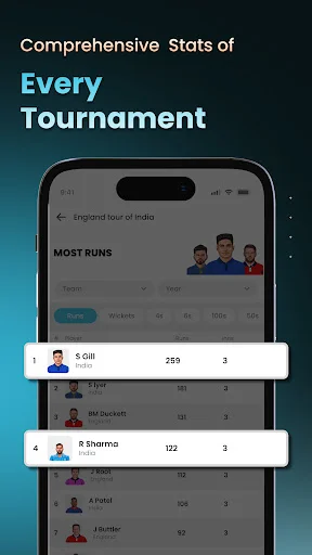 Baixar Cricket LineX Grátis – Placar ao Vivo e Resultados Rápidos - Screenshot 7