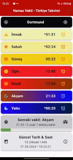 Türkiye Takvimi: Horários de Oração e Qibla – Download Grátis - Screenshot 1