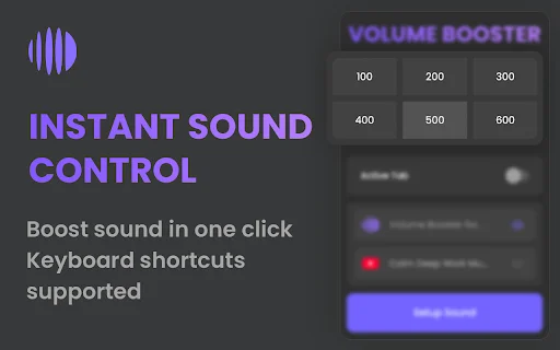 Volume Booster 600% para Chrome – Aumente o Som do Navegador - Screenshot 5