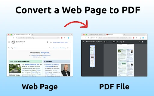 Web to PDF: Salve páginas da web como PDF rapidamente no Chrome - Screenshot 1