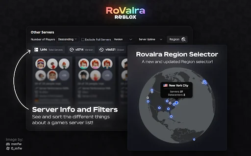 RoValra Roblox: Extensão Gratuita com Seletor de Região e Mais - Screenshot 1